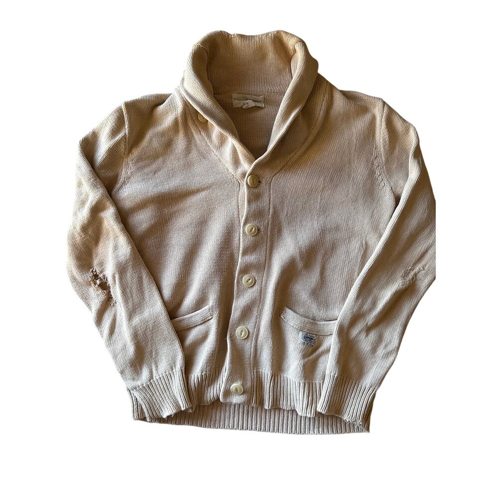 Denim & Supply Ralph Lauren S Tan Button Up Cardigan Sweater Thrashed